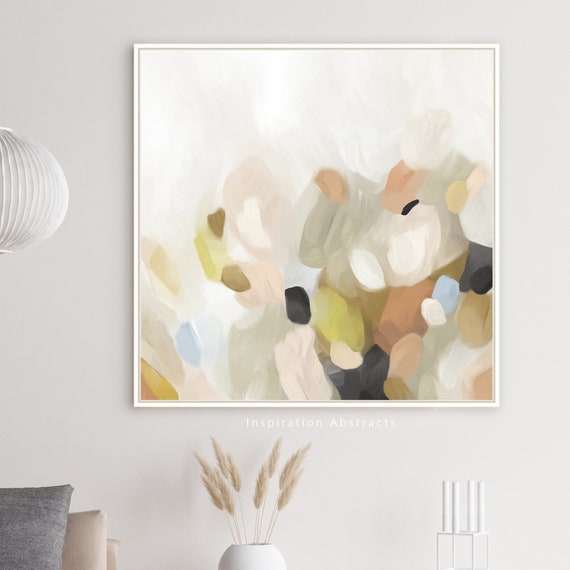 Large Abstract Oil Painting, Printable Art, Neutral Tone Print, Minimalist Art, Abstract Art, Contemporary Art