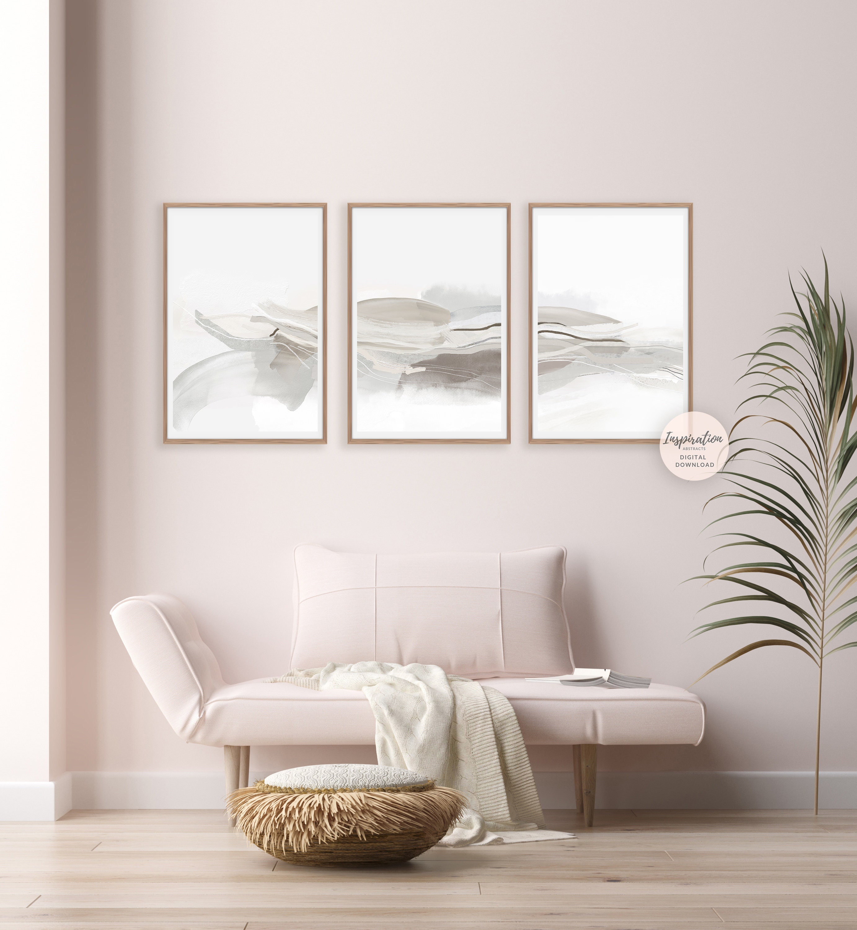 Minimal Abstract Prints 3 Piece Wall Art Minimalist Art Etsy Australia