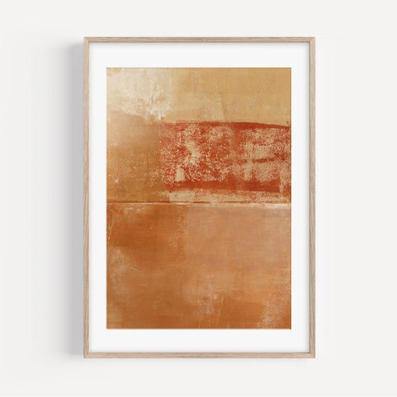 Wabi Sabi Wall Art | Printable Earthy Brown & Rust Abstract Art | Minimalist Textural Decor | Digital Download Poster