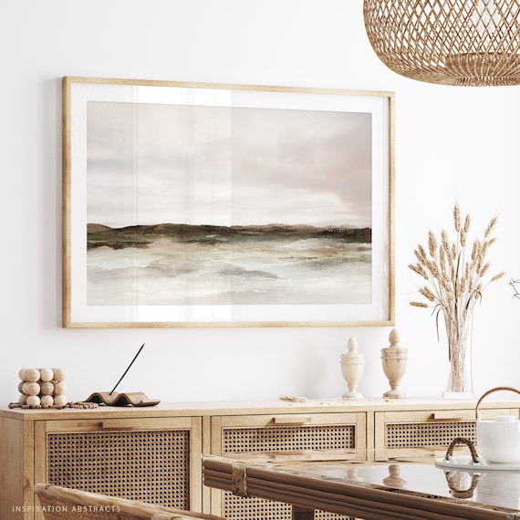 Moody Landscape Painting, 30x20 Printable Art, Abstract Landscape, Acrylic Painting, Minimalist Living Room Art, Instant Download Art