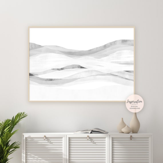 Large Minimal Wall Art, Abstract Art, Zen Wall Art, Mindfulness gift, Horizontal Wall Art, Printable Art, Modern Art, Large Wall Art