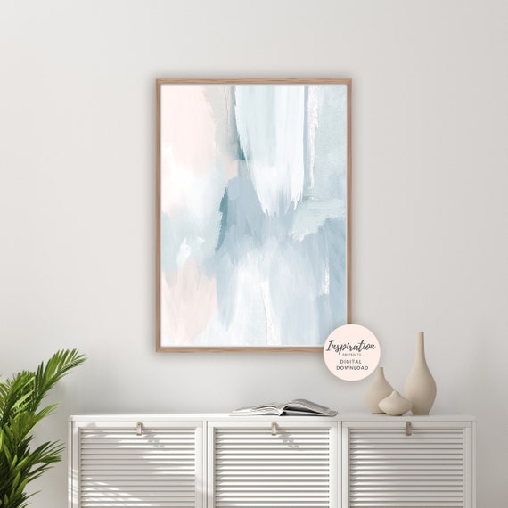 Calming Abstract Art, Printable Wall Art, Serene Art Print, Printable Wall Art, Nursery Decor, Acrylic Art, Living Room Art