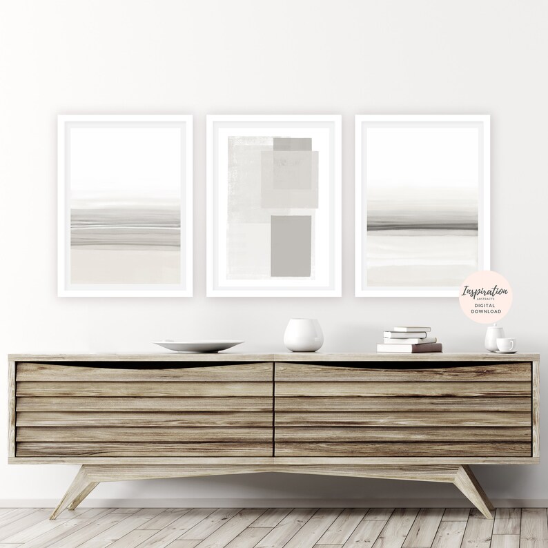 Set of 3 Minimalist Art Prints, Gallery Wall Set, Oversized Wall Art, 24x36 Art Prints, Large Wall Art, Abstract Art, Simple Art Prints image 3