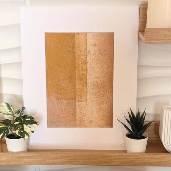 Original Abstract Painting | Modern Wabi Sabi Wall Art | Contemporary Living Room Artwork | Brown Ochre Artwork