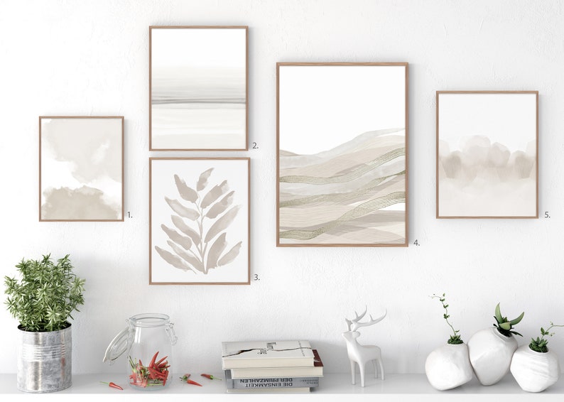 Minimalist gallery wall Set of 5 Prints Gallery Wall Set 5 | Etsy