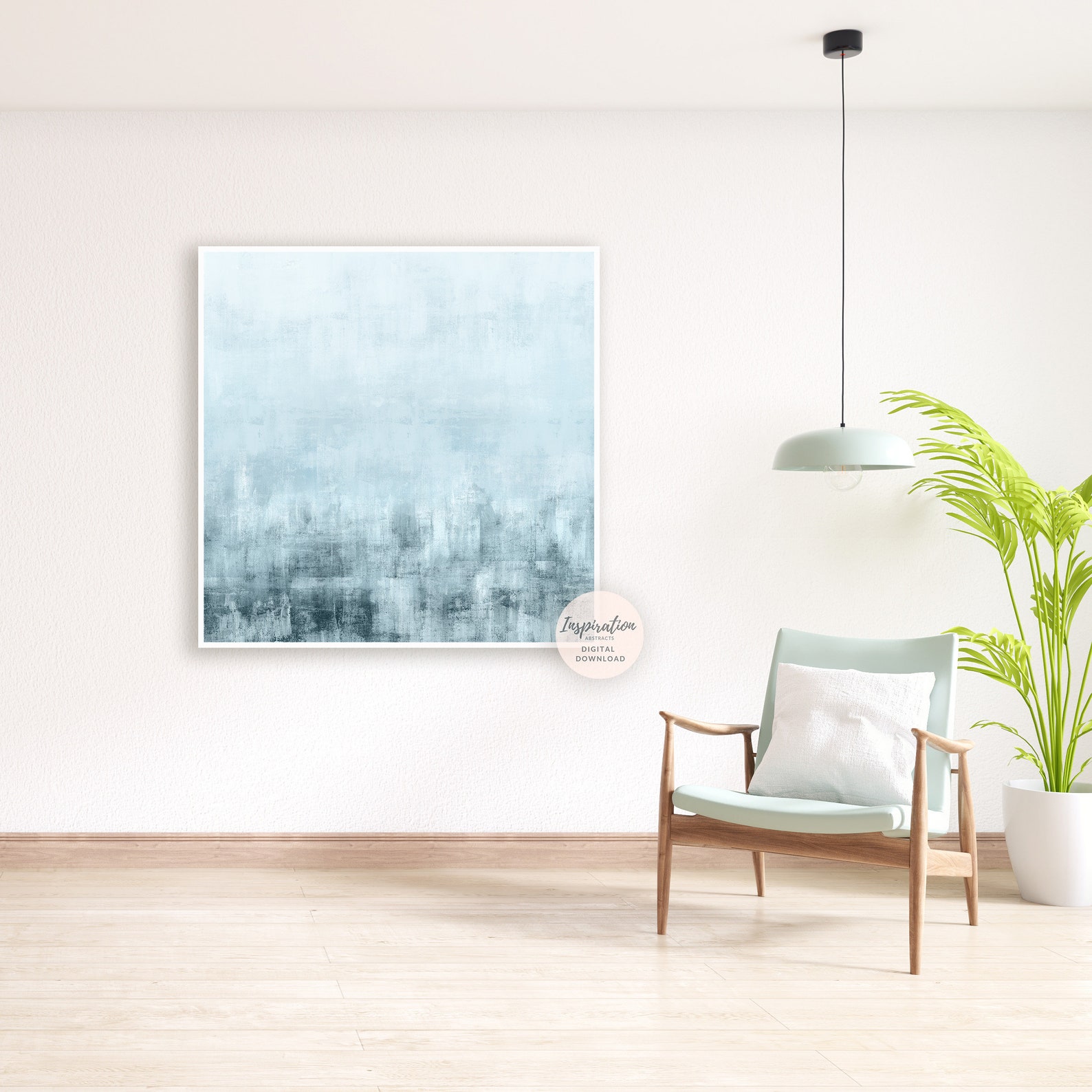Large Abstract Painting Large Wall Art Blue Wall Art Pale Etsy