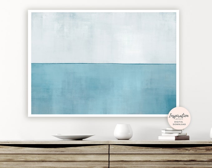 Calming Abstract Art, Blue Grey Wall Art, Beach House Art, Calming Wall Art, Printable Wall Art, Rothko Inspired, Living Room Decor