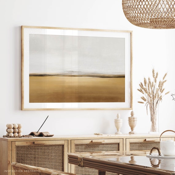 Moody Landscape Painting, Large Neutral Landscape, Earth Tone Wall Art, Grey Brown Wall Art, Large Printable Art, Living room Art