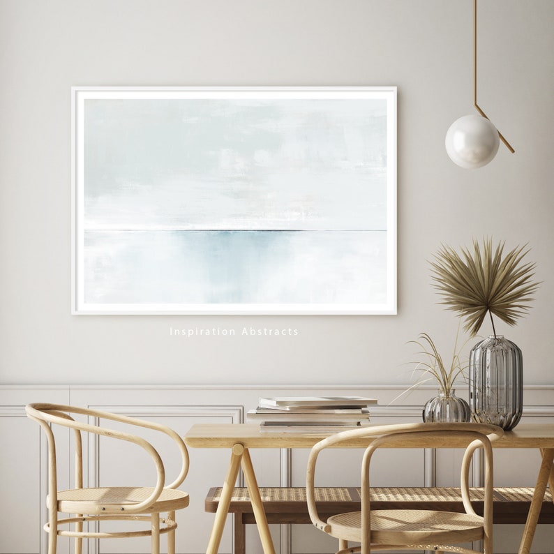 Serene Abstract Painting Giclee Art Print Coastal Wall Art Etsy UK