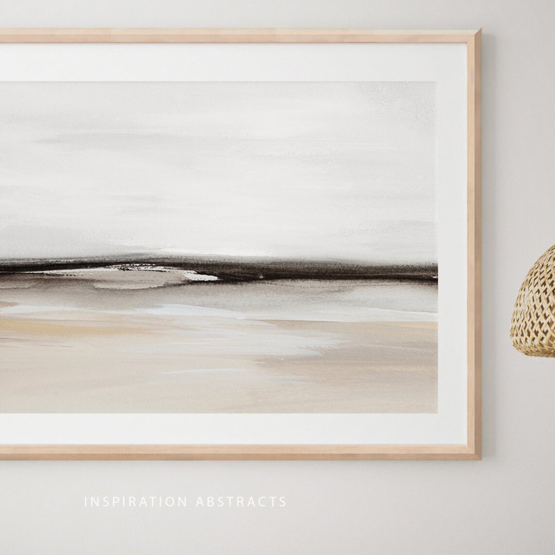 Neutral Landscape Painting, 30x40 Wall Art, Calm Abstract Landscape ...