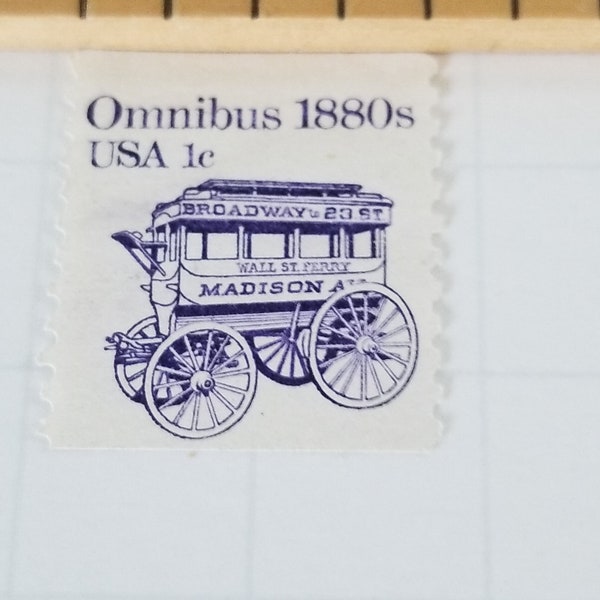 Omnibus 1880 Stamp Etsy