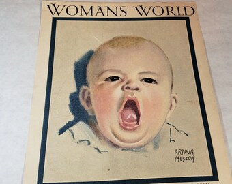 Original Woman's World Magazine Cover - Noviembre 1925 - Backside Bon Ami Anuncio