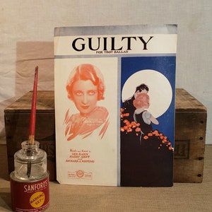 Originala antika noter ~ GUILTY - Fox Trot Ballad ~ Text och musik av Gus Kahn, Harry Akst och Richard Whiting ~ 1931