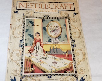 ORIGINAL Vintage Needlecraft Magazine Cover ~ September 1927 ~ Backside Bon Ami Advertisement