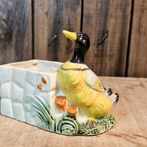 Mid-Century Hand-Painted Duck Planter ~ Made in Japan ~ 1930&#39;s