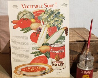 Original vintage Campbell's Soup Magazine Anuncio ~ Needlecraft Magazine julio 1926 ~ Backside Needlecraft Frocks Pattern Anuncio de patrón