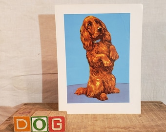 Original Vintage Long Haired Dachshund Print ~ Artist O. A. Scott ~ 1941 Salvaged Book Plate