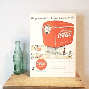 ORIGINAL Vintage 1948 Coke Coca Cola Ad - Shop Refreshed...Have a Coca-Cola ~ Shopping With Friends