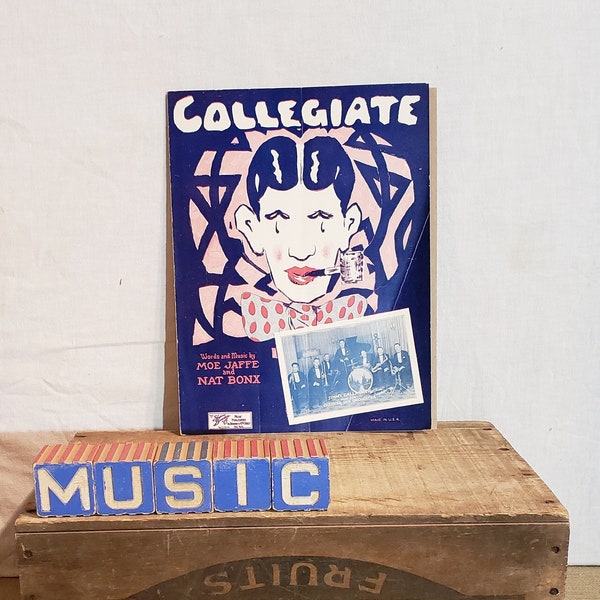 Original Antique Sheet Music ~ Collegiate ~ Music and Words by Moe Jaffe & Nat Bonx ~ 1925