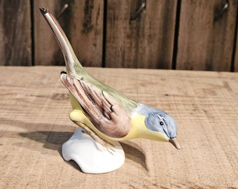 Vintage Goebel Western Yellow Wagtail Bird Porcelain Figurine ~ Style CV32 ~ Made in W. Germany ~ 1970's