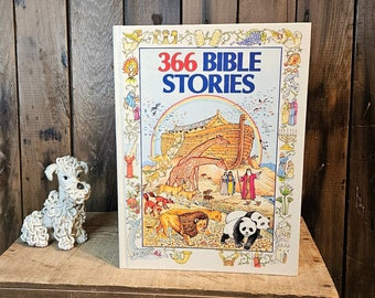 366 Bible Stories ~ Vintage Children's Book ~ Retold by Roberto Brunelli ~ Illustrated by Chris Rothero ~ 1988