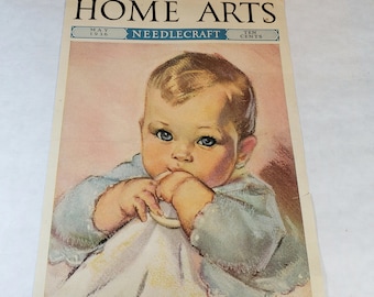 ORIGINAL Vintage Home Arts Needlecraft Magazine Cover ( Portada de la revista de la aguja de la imagen) de mayo de 1936 - H. Hoecker Cover Art