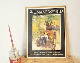 ORYGINALNY Magazyn Woman's World COMPLETE ~ Wrzesień 1932 ~ Okładka Farmer