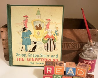 Snipp, Snapp, Snurr and The Gingerbread by Maj Lindman 1932