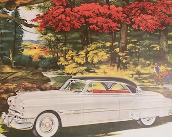 ORYGINALNA zabytkowa reklama samochodu Pontiac z 1952 r. ~ Dolar za dolar, nie pokonasz Pontiaca