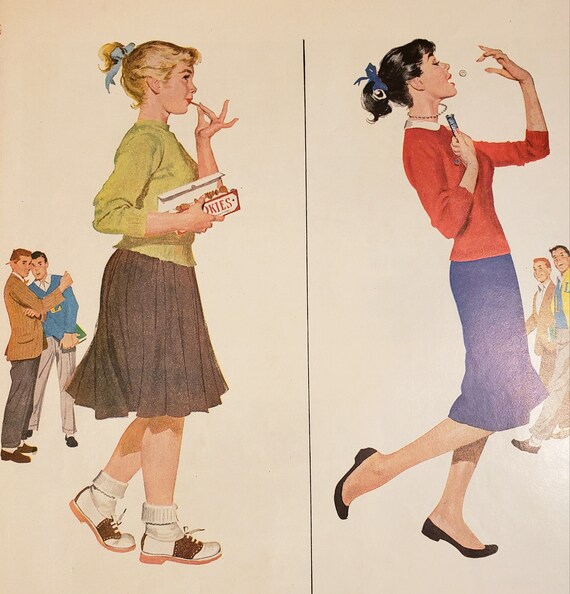 ORIGINAL Vintage 1957 Pep O Mint Life Savers Ad ~ Featuring 2