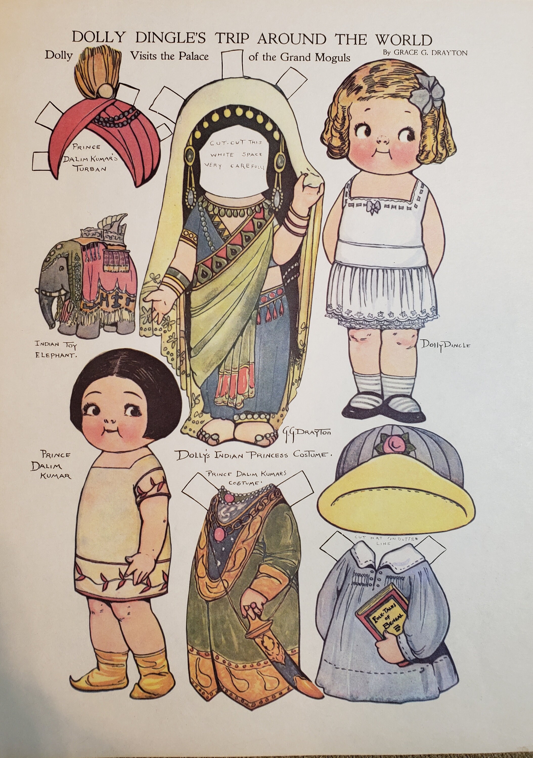 3 Vintage Dolly Dingles Paper Dolls Trip Around the World | Etsy