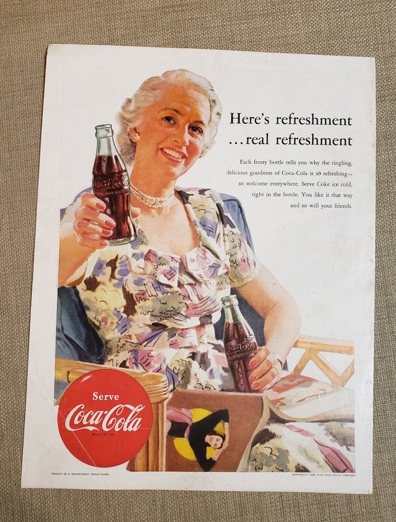 Casquette Vintage Coca-Cola - Style Rétro - Taille Unique - Coton - Occasion