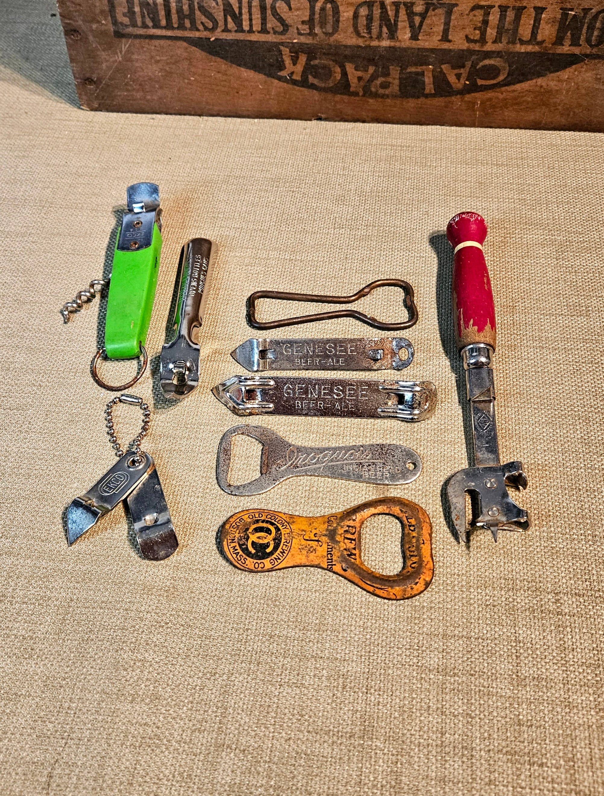 Lot of Three Vintage Bottle and Can Openers (Starr, Standard Brewing Co,  Genesee)