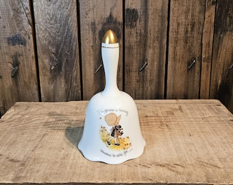 Vintage Holly Hobbie Porcelain Bell~ Happiness Is Having Someone To Care For ~ 1973