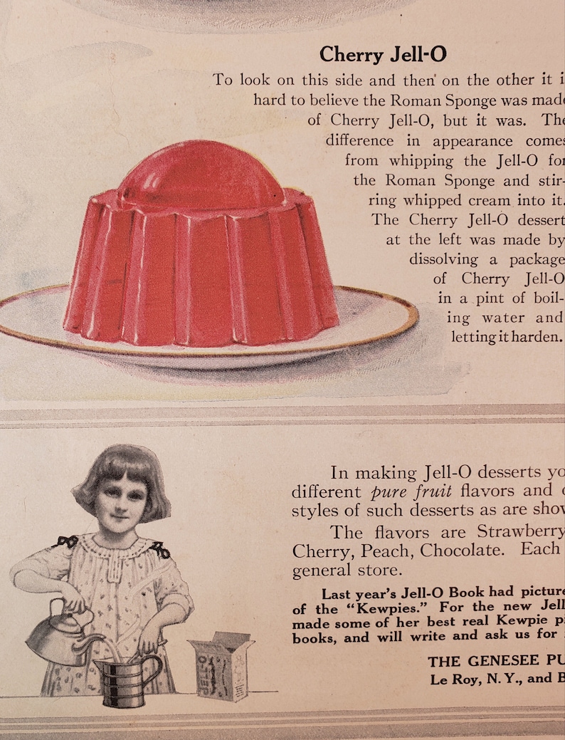 Original Vintage Jell-O Advertisement ~ 1915 ~ Backside Bon Ami Advertisement