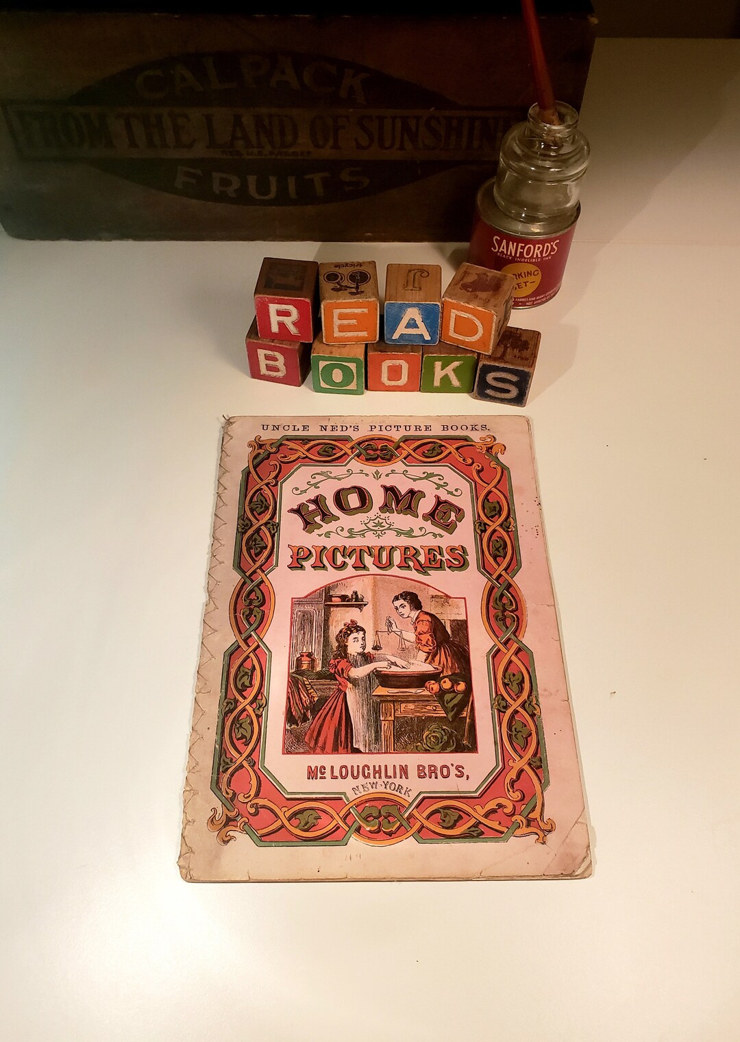 HOME PICTURES: Uncle Ned's Picture Books Mcloughlin Bro's 1880 - Etsy