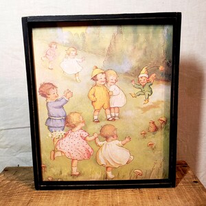 Original Mary LaFetra Russell Buch Platte ~ gerahmt in einem Holz Schattenbox Rahmen ~ 1934