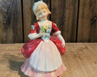 Reloj Royal Doulton Valerie vintage ~ HN2017 ~ Diseñadora Peggy Davies ~ Inglaterra ~ 1952