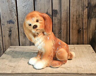 Vintage Royal Copley Cocker Spaniel Planter ~ Ceramic Glazed Planter ~ 1950's