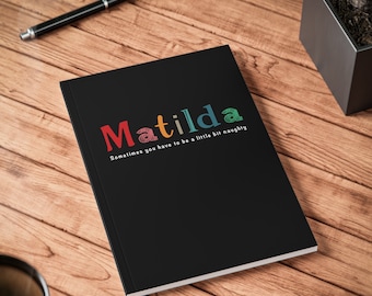Cahier d'inspiration Mathilde la comédie musicale, A5, cadeau pour amateur de théâtre, cadeau pour amateur de comédies musicales, cadeau de scène, cadeau d'anniversaire