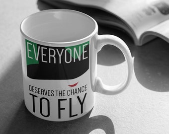 Tazza ispirata al musical Wicked, regalo per gli amanti del teatro, regalo per gli amanti dei musical, regalo teatrale, regalo di compleanno