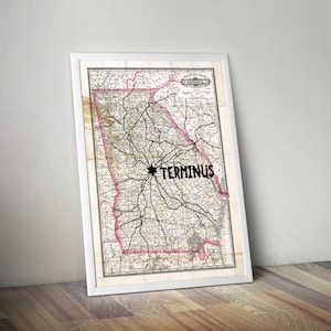 The Walking Dead Terminus Map Poster – TV Show Wall Art for Fans, Zombie Decor Gift