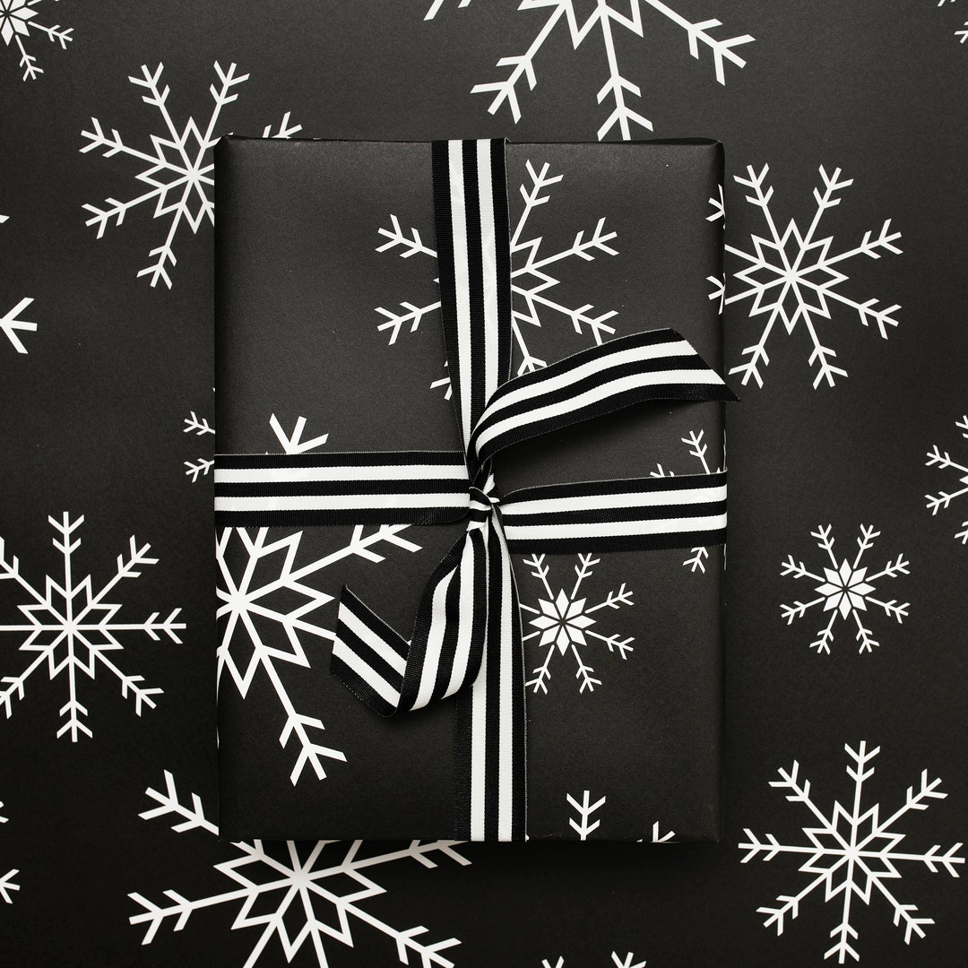 Black and White Stars Wrapping Paper Black & White Gift Wrap -  Canada  in 2023