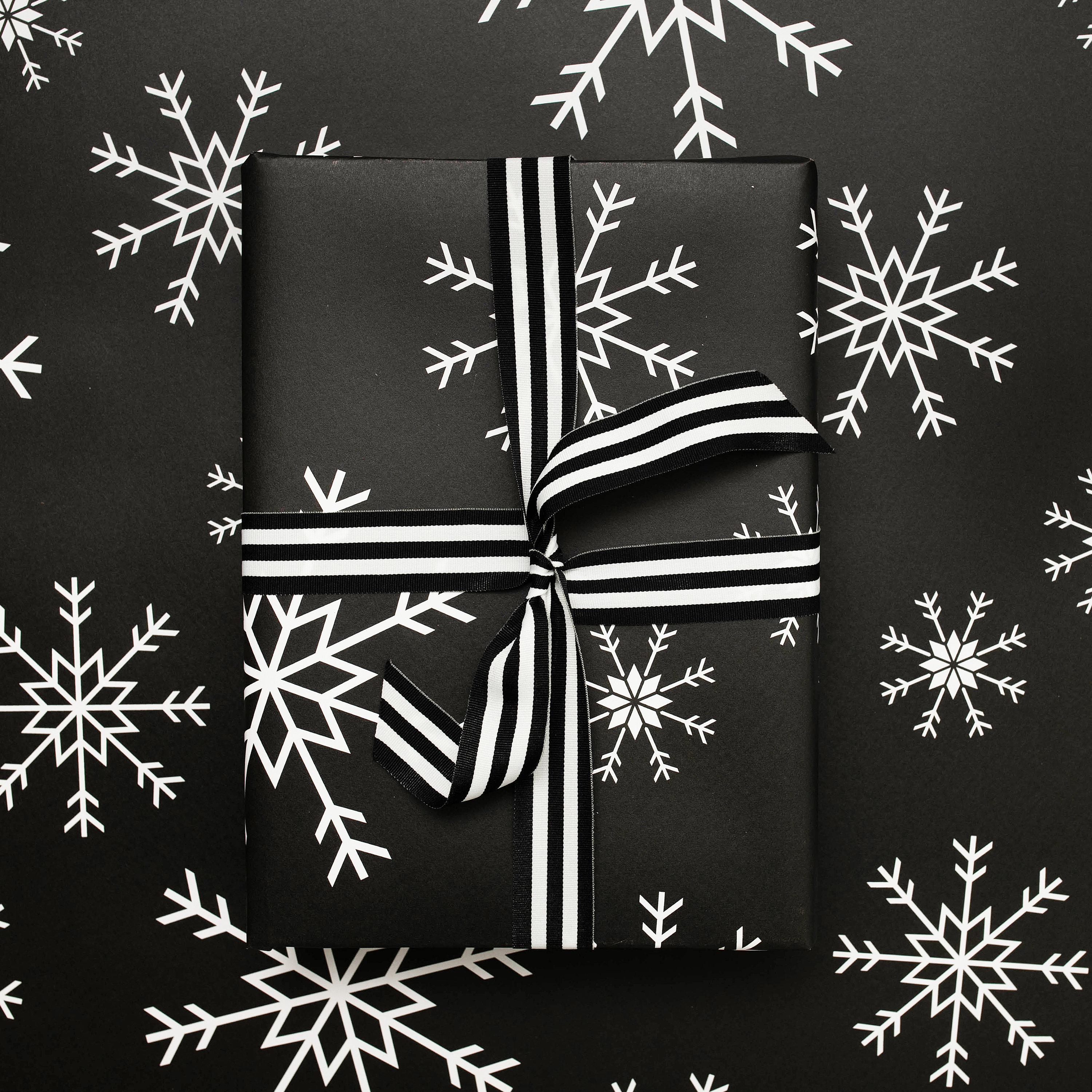 Minimal Masculine Kraft Black White Grey Christmas Wrapping Paper