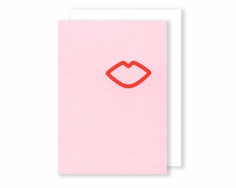 Kiss | Luxury Greeting Card | Hand Foiled | Letterpress | Blank Card