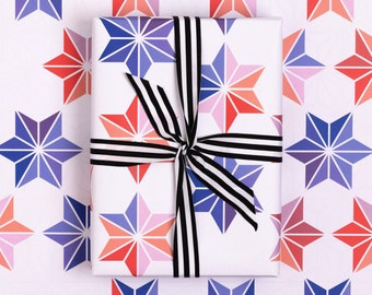 Coloured Snowflakes Christmas Gift Wrap