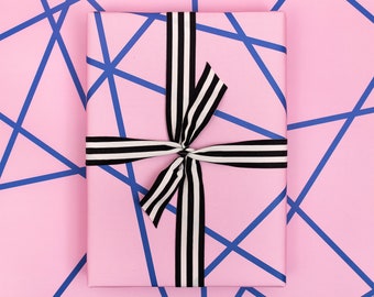 Pink Geometric, Luxury Wrapping Paper (Seconds)