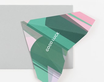 Good Luck | Paper Plane Greeting Card