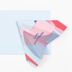 Anniversary Paper Plane Greeting Card image 1