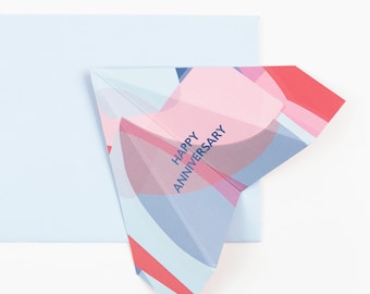 Anniversary Paper Plane Greeting Card